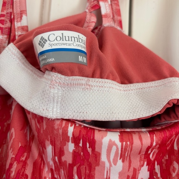 Columbia Pink Orange Athletic Mini Dress Built in Bra Size Medium Pickleball - Picture 5 of 10